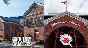 Museum exterior and Doubleday Field gate