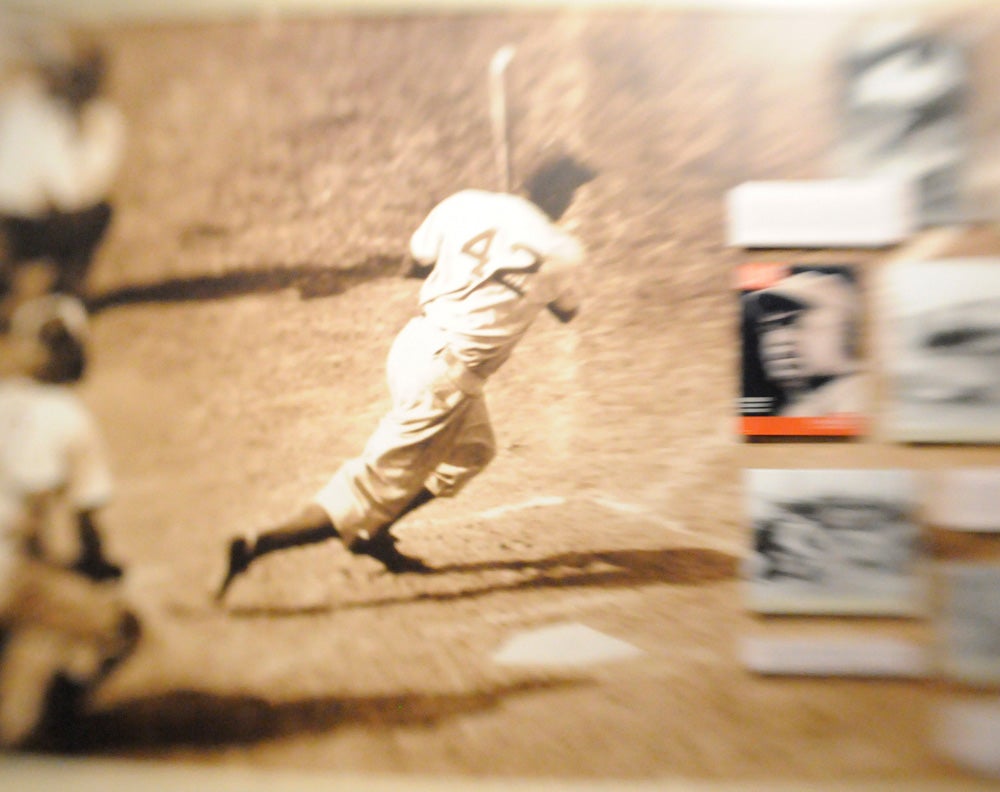 Jackie Robinson batting