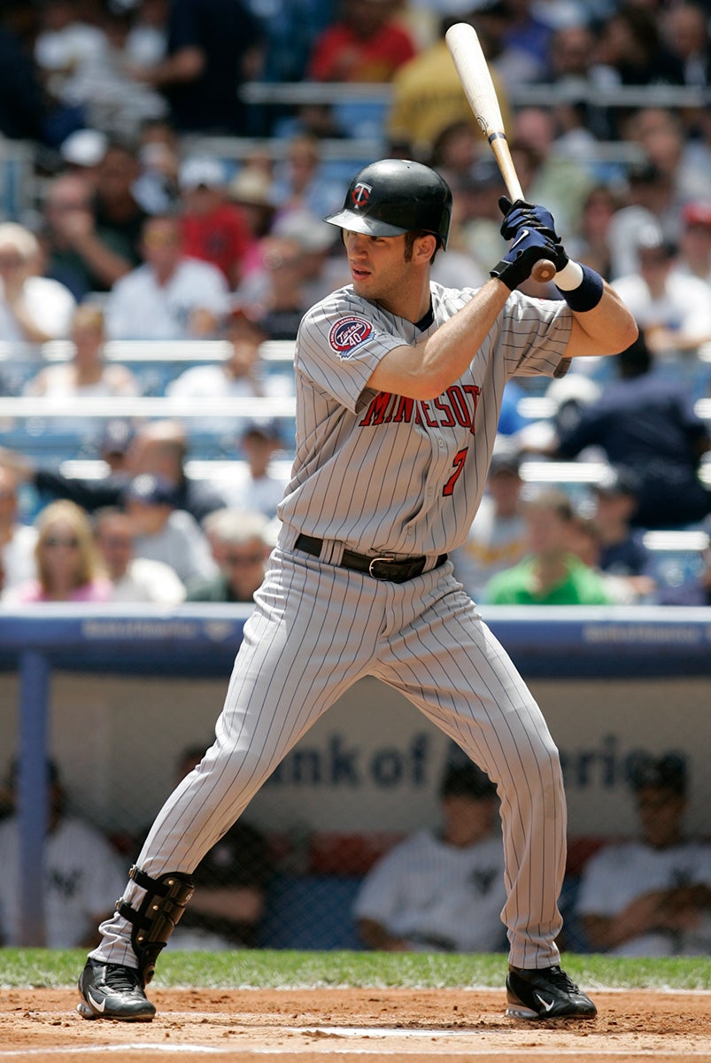 Joe Mauer bats for Twins