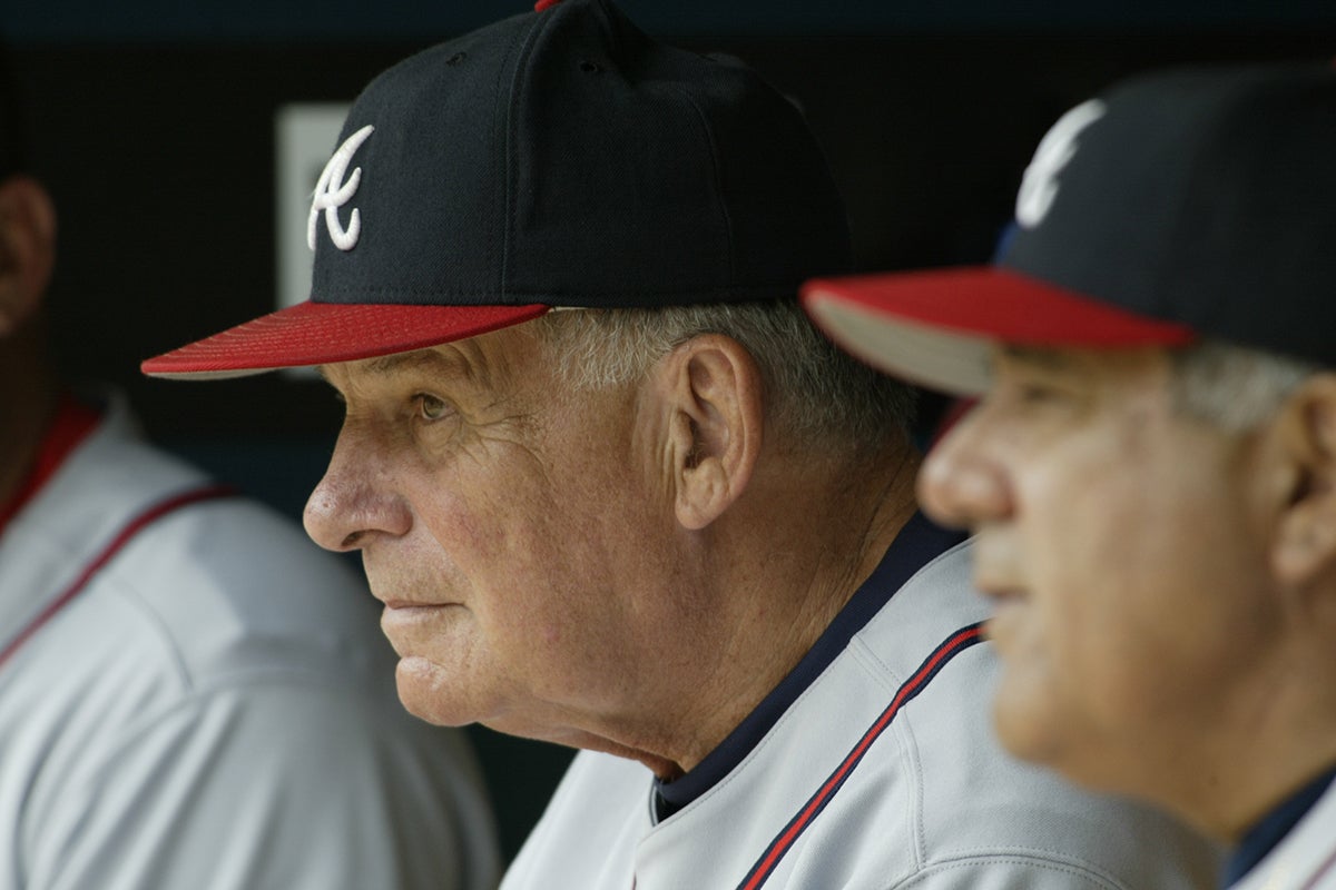 Bobby Cox in Braves dugout