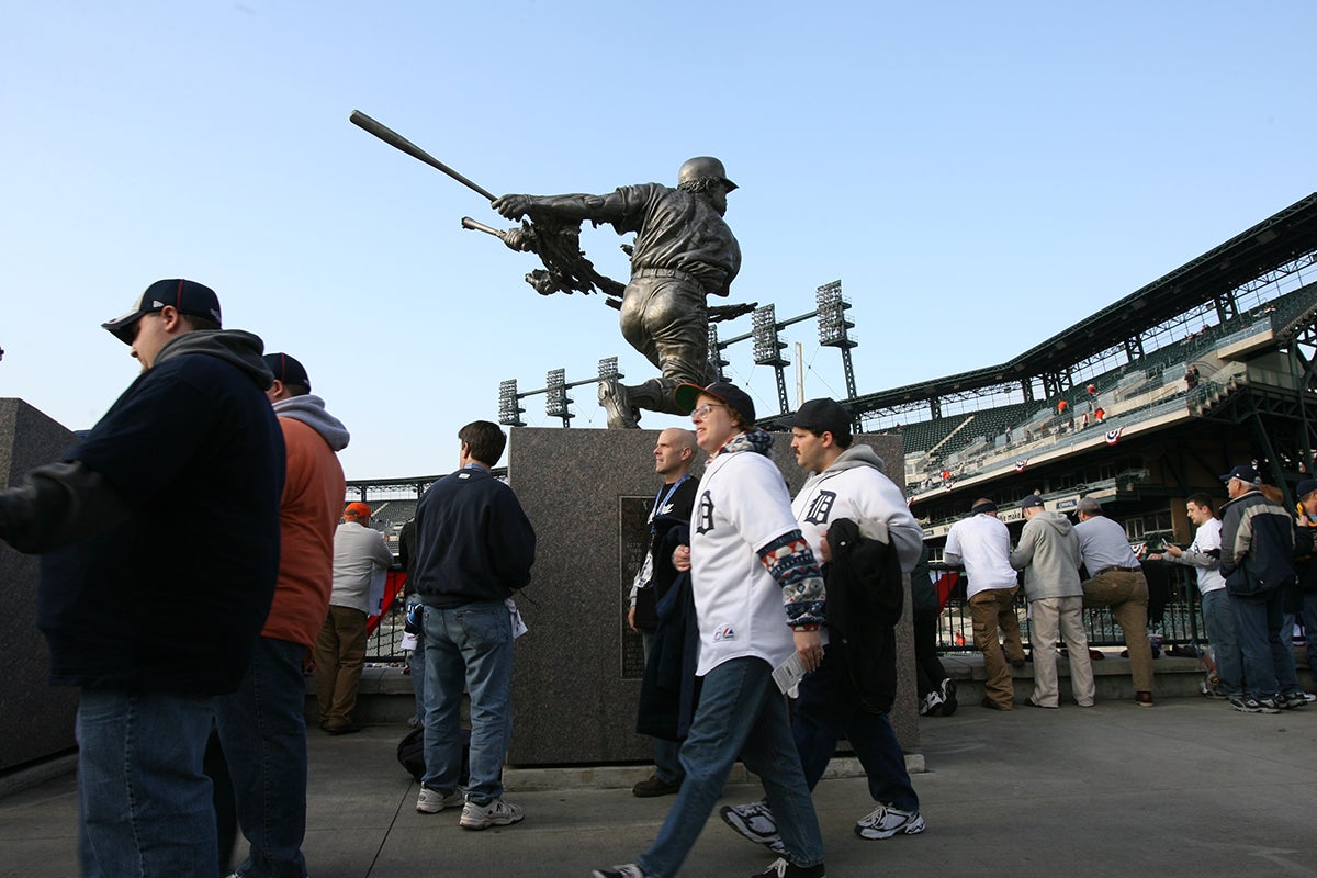 Willie Horton statue at Comerica Park