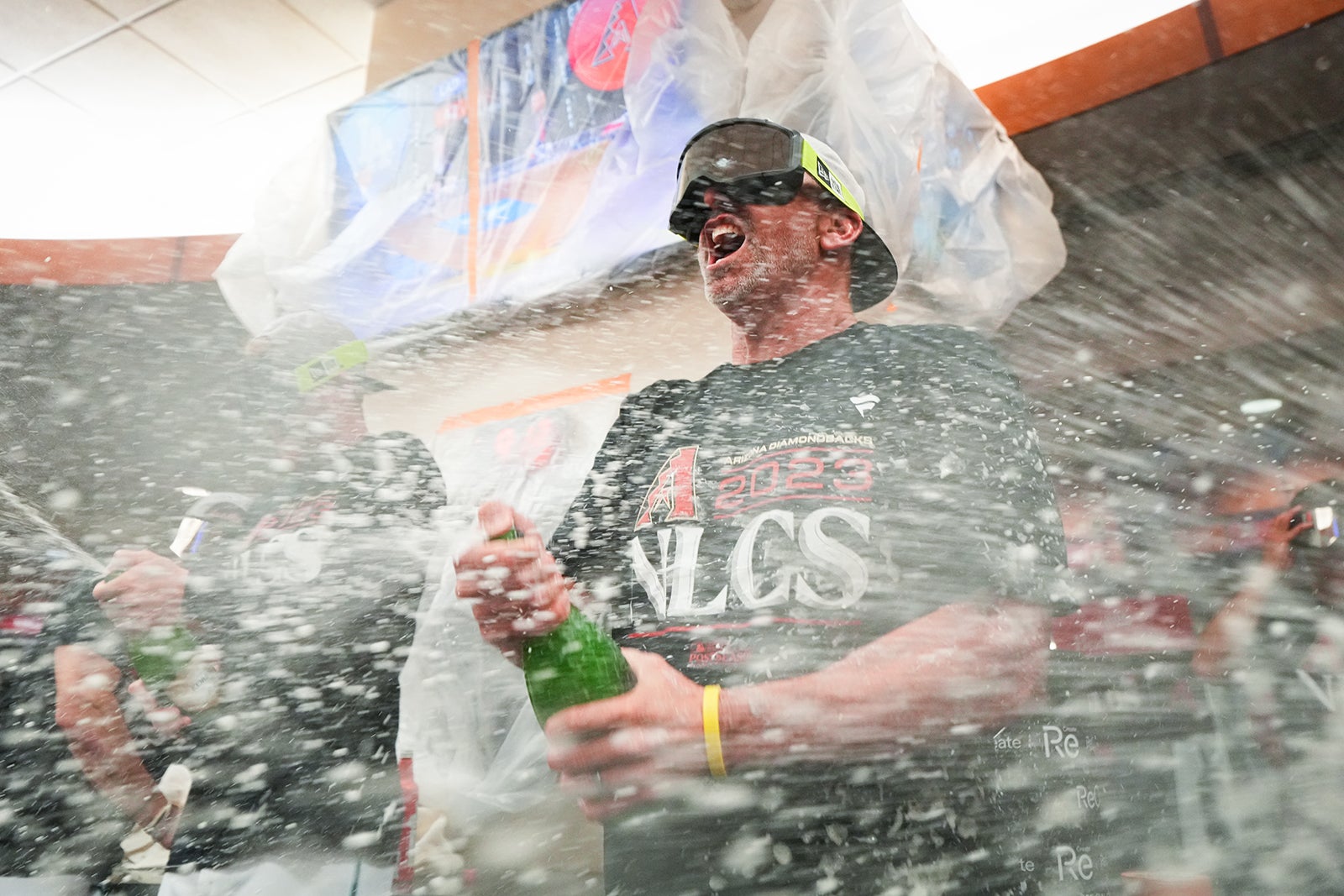 Torey Lovullo champagne celebration