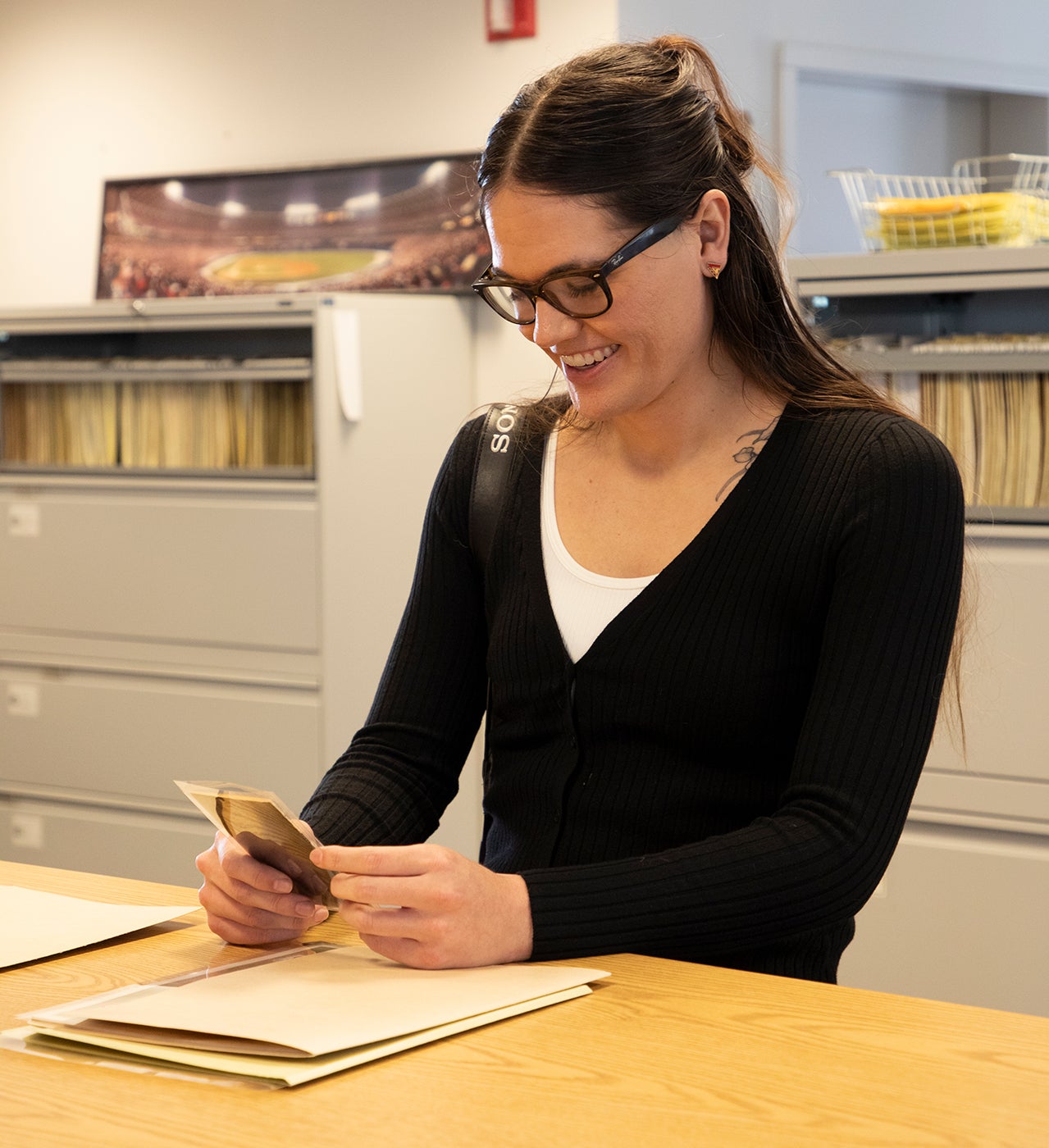 Danielle Cortez in library