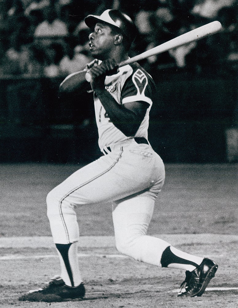 Hank Aaron hitting 715th home run