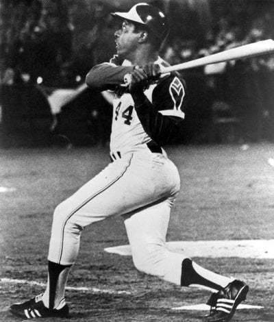 Hank Aaron batting