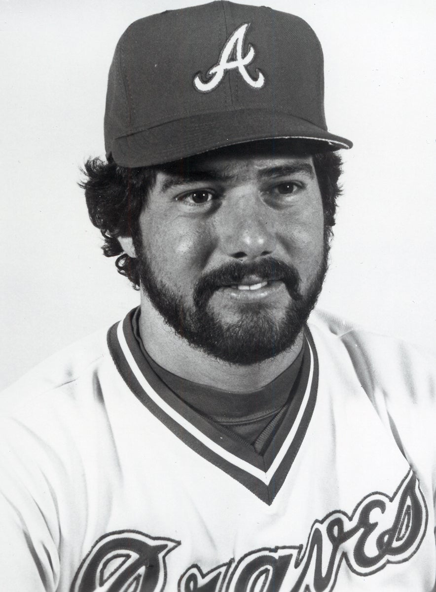 Portrait of Steve Bedrosian in Braves uniform