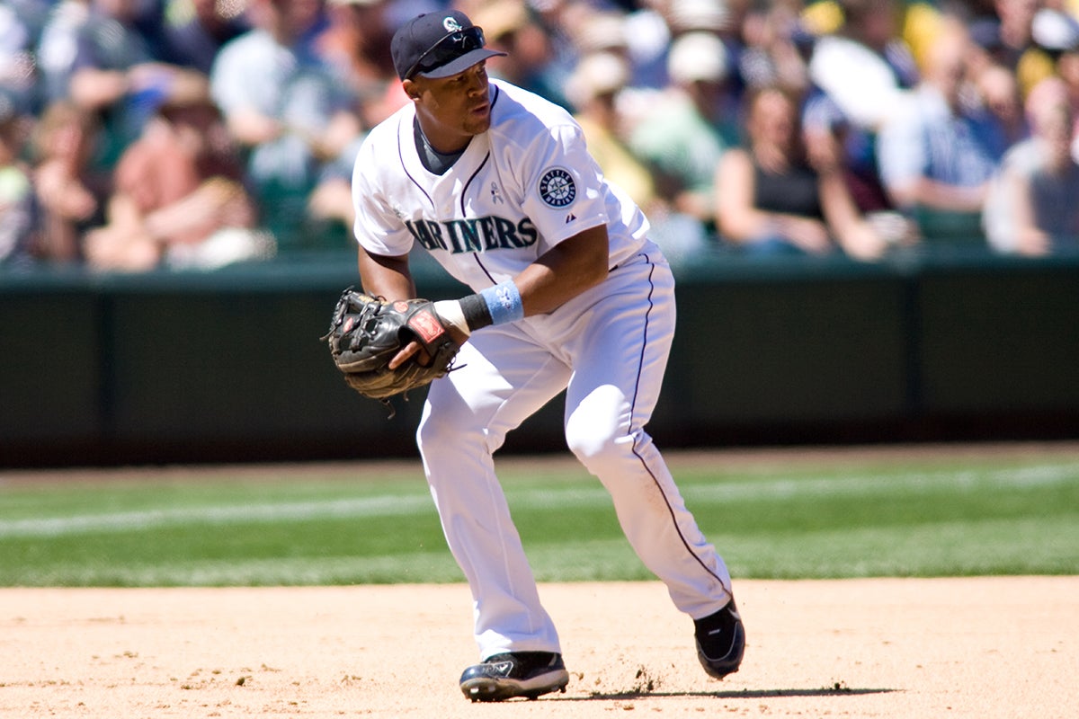 Adrian Beltré plays third base for Mariners