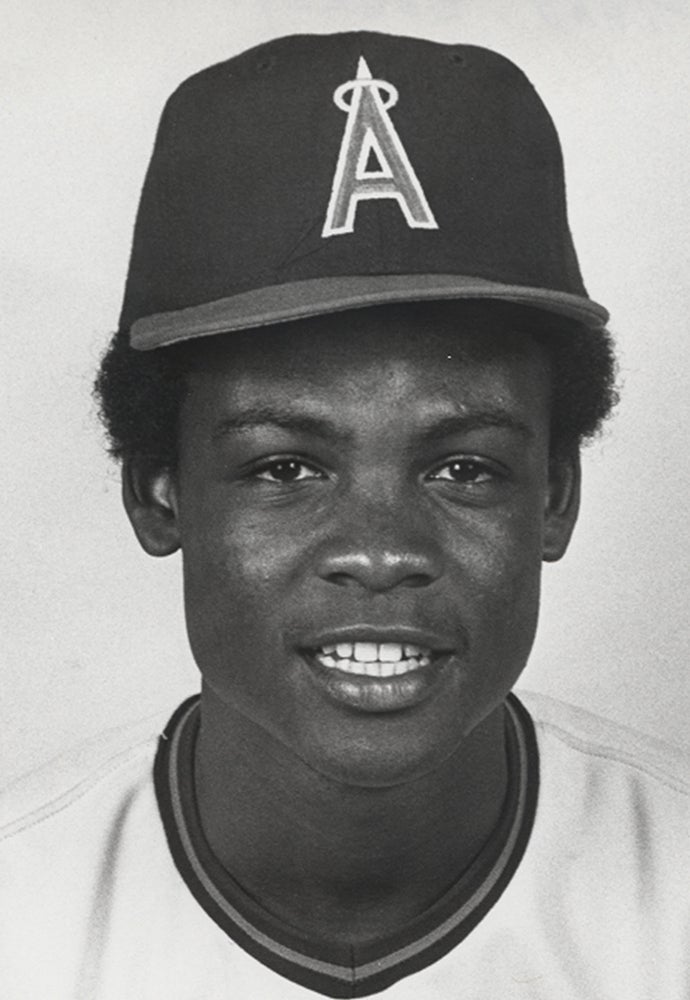 Thad Bosley head and shoulders portrait in Angels uniform