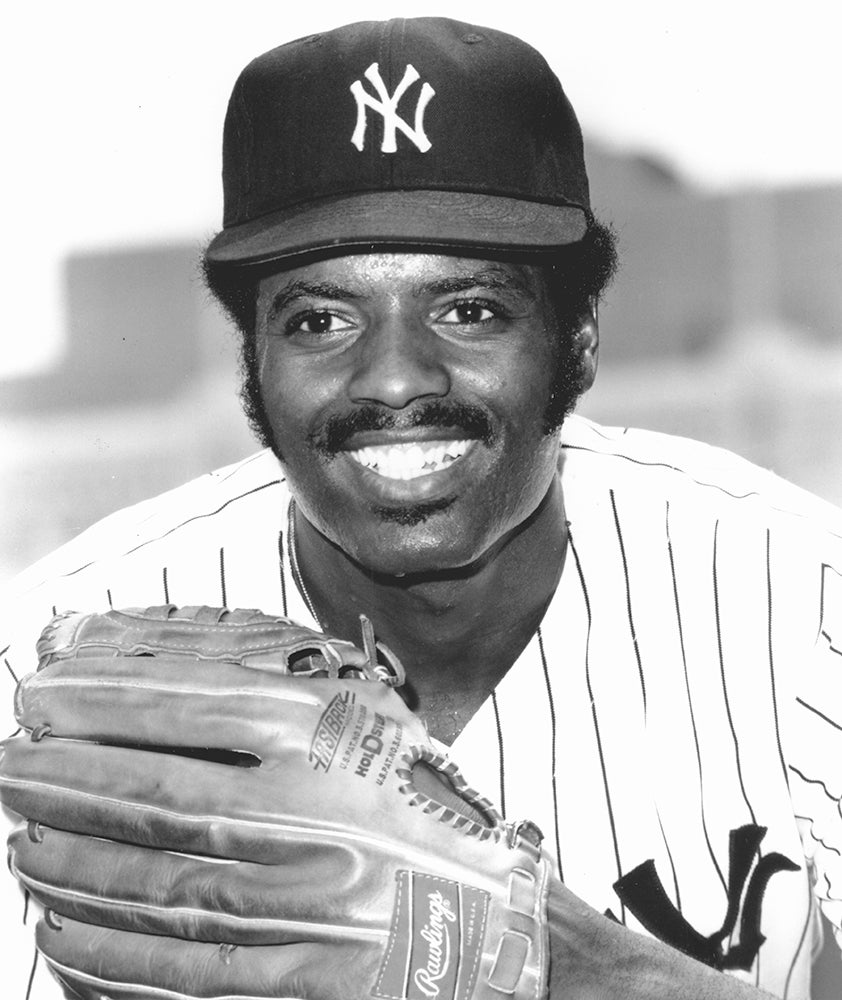 Ray Burris in Yankees uniform