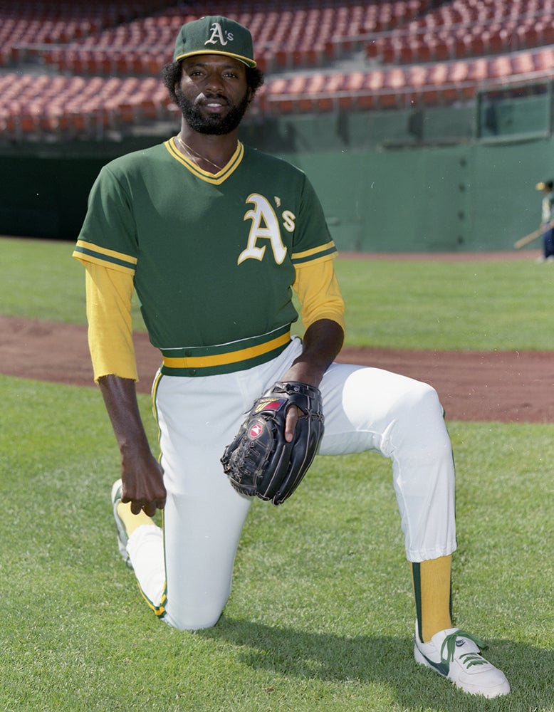 Ray Burris in Athletics uniform