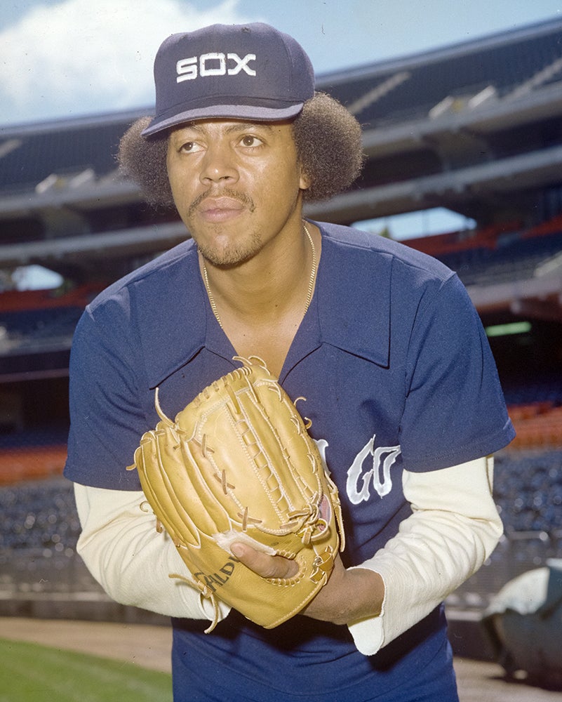 Jesse Jefferson in road blue White Sox uniform