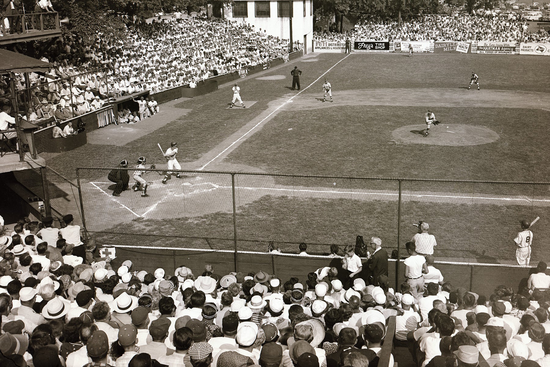 1955 Little League World Series crowd view