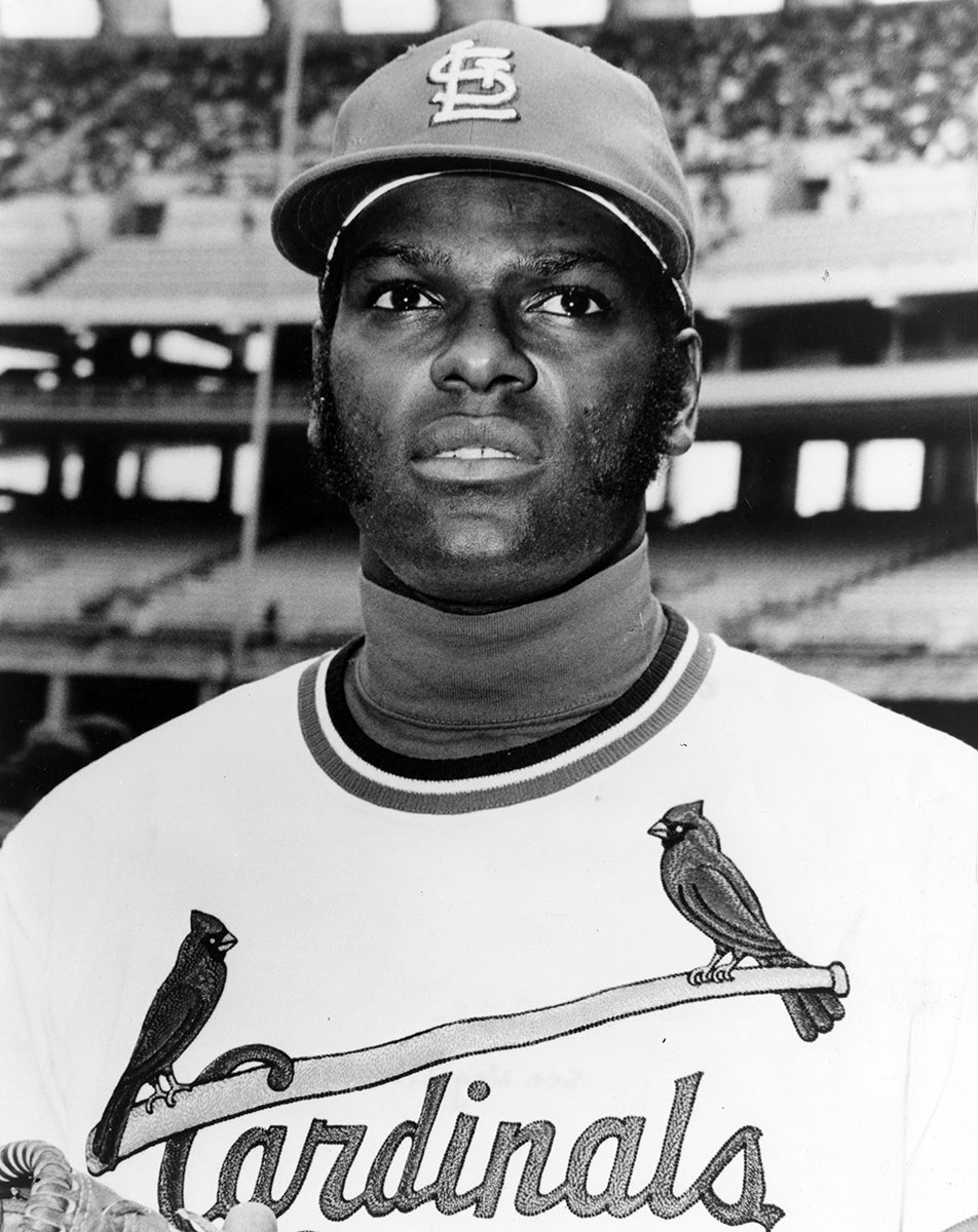 Black and white portrait of Bob Gibson