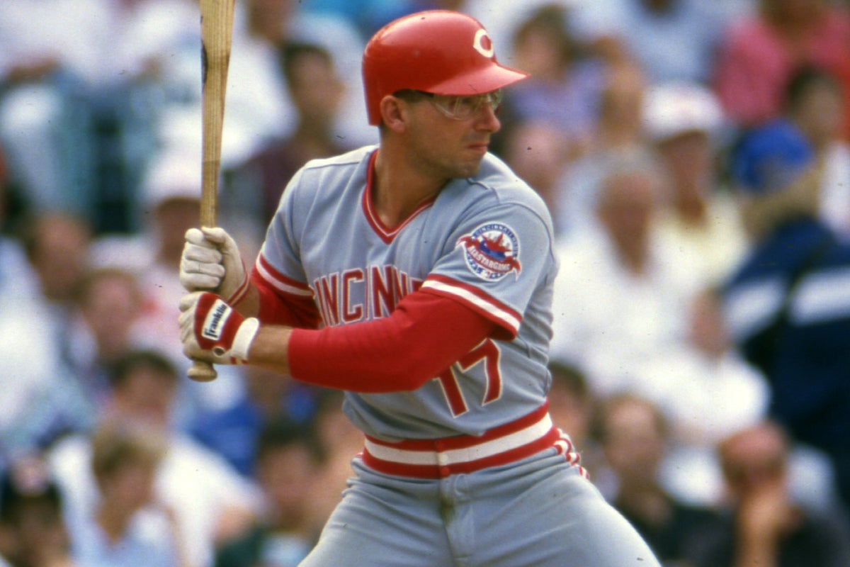 Chris Sabo bats for Cincinnati