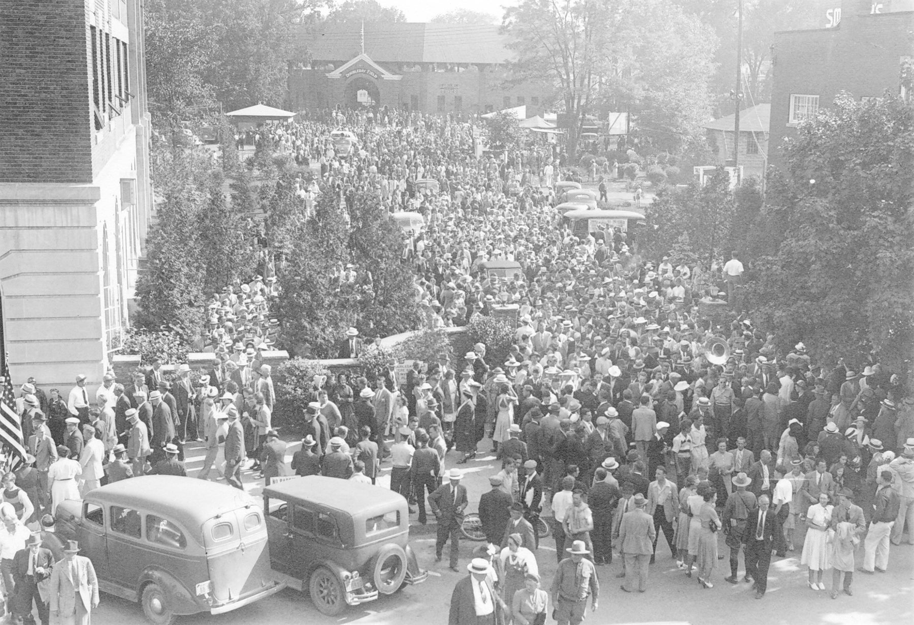 Fans congregate at Doubleday Field in Cooperstown