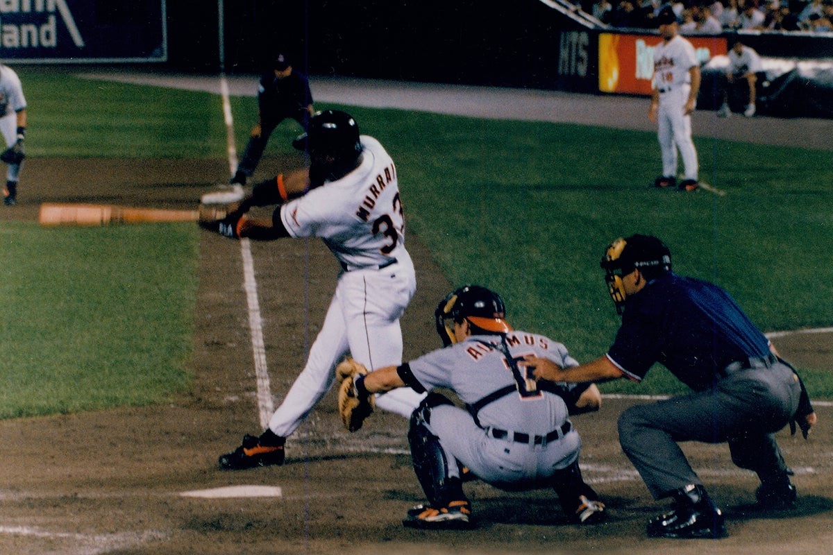 Eddie Murray bats for Orioles