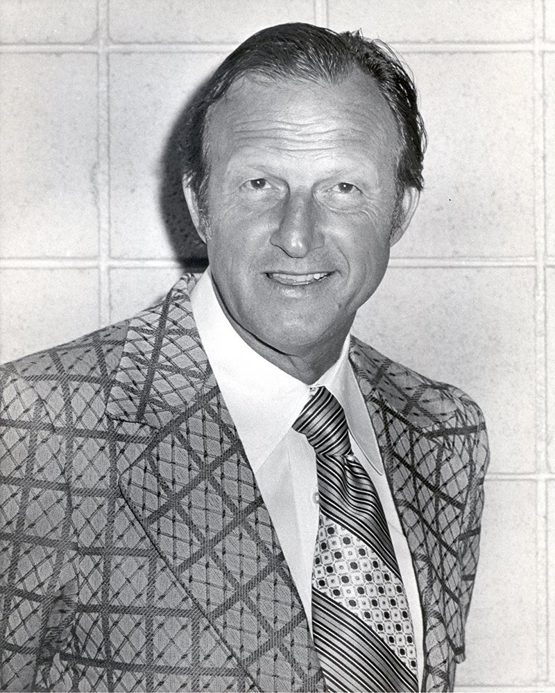 Portrait of Stan Musial in suit jacket