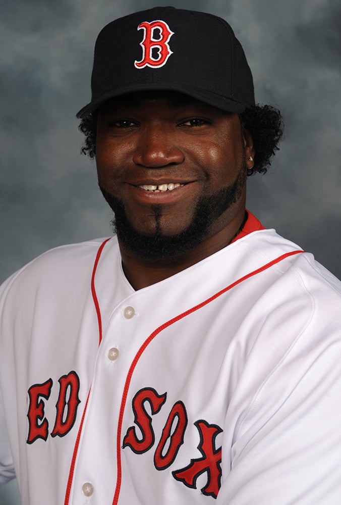 Portrait of David Ortiz in Red Sox uniform