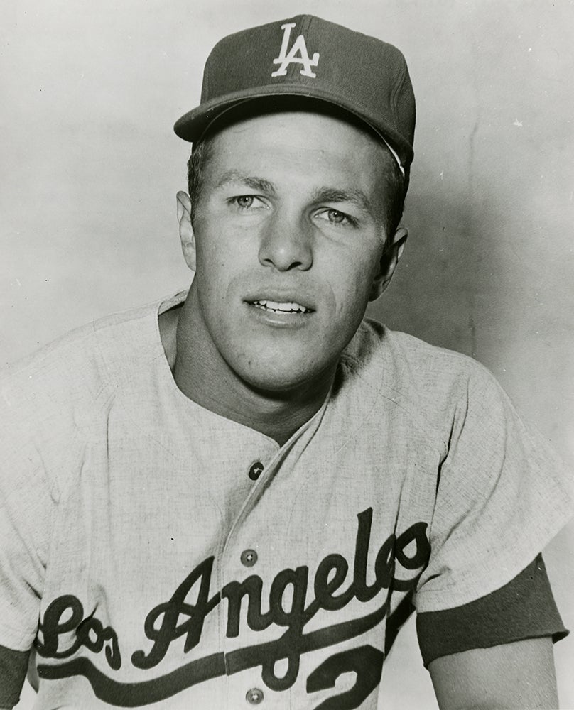 Head and shoulders portrait of Wes Parker in Dodgers uniform