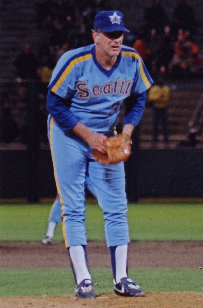 Gaylord Perry in powder blue Seattle uniform