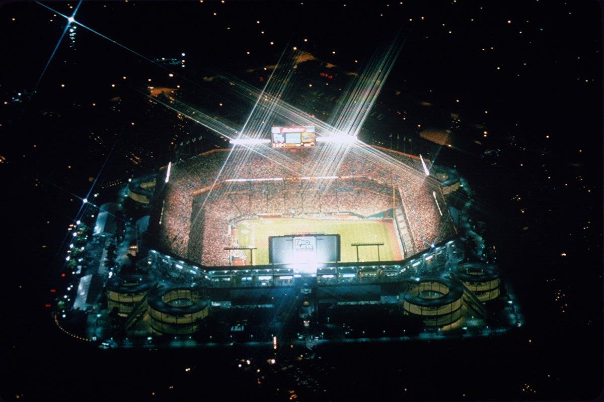 Aerial view of Pro Player Stadium during 1997 World Series