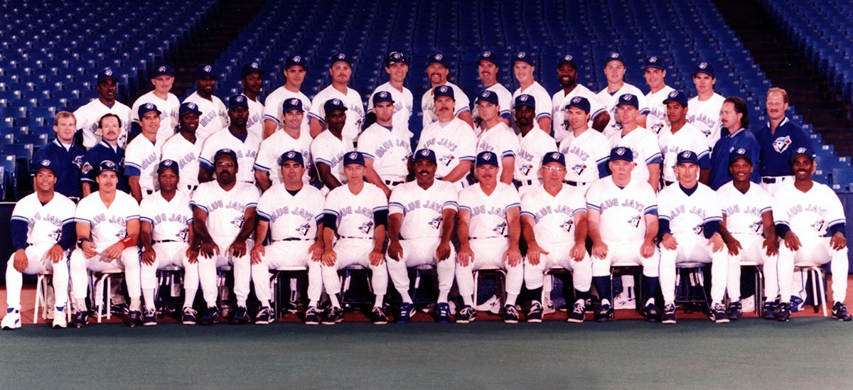 Team portrait of the 1993 Toronto Blue Jays