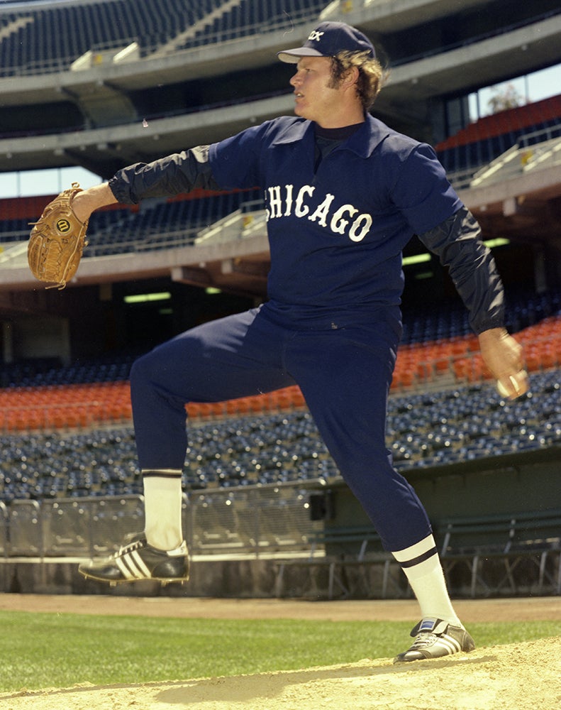 Pitching portrait of Terry Forster in bullepn