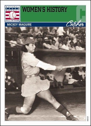 Women's history baseball card