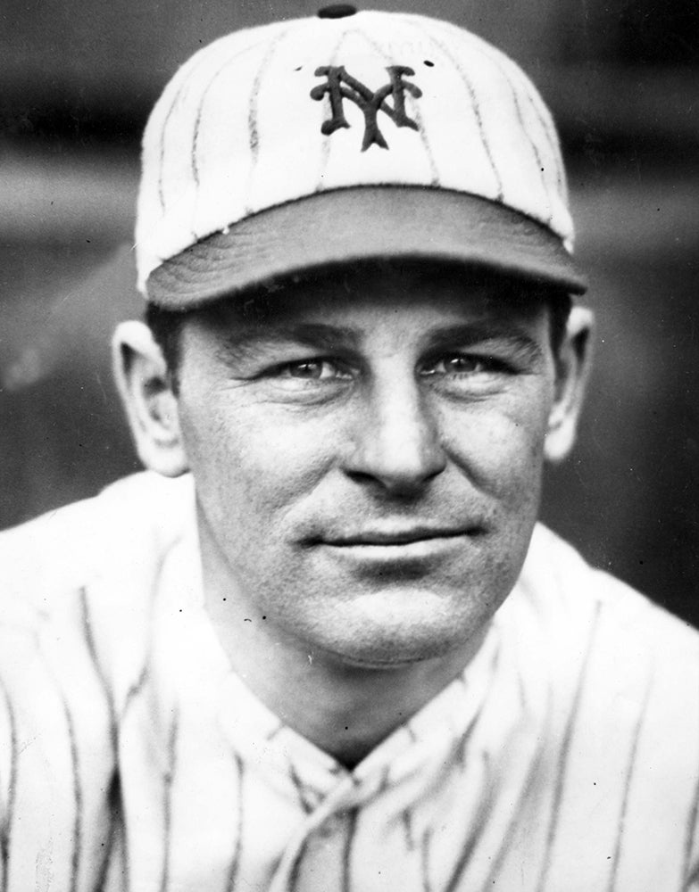 Head and shoulders portrait of Ross Youngs in Giants uniform