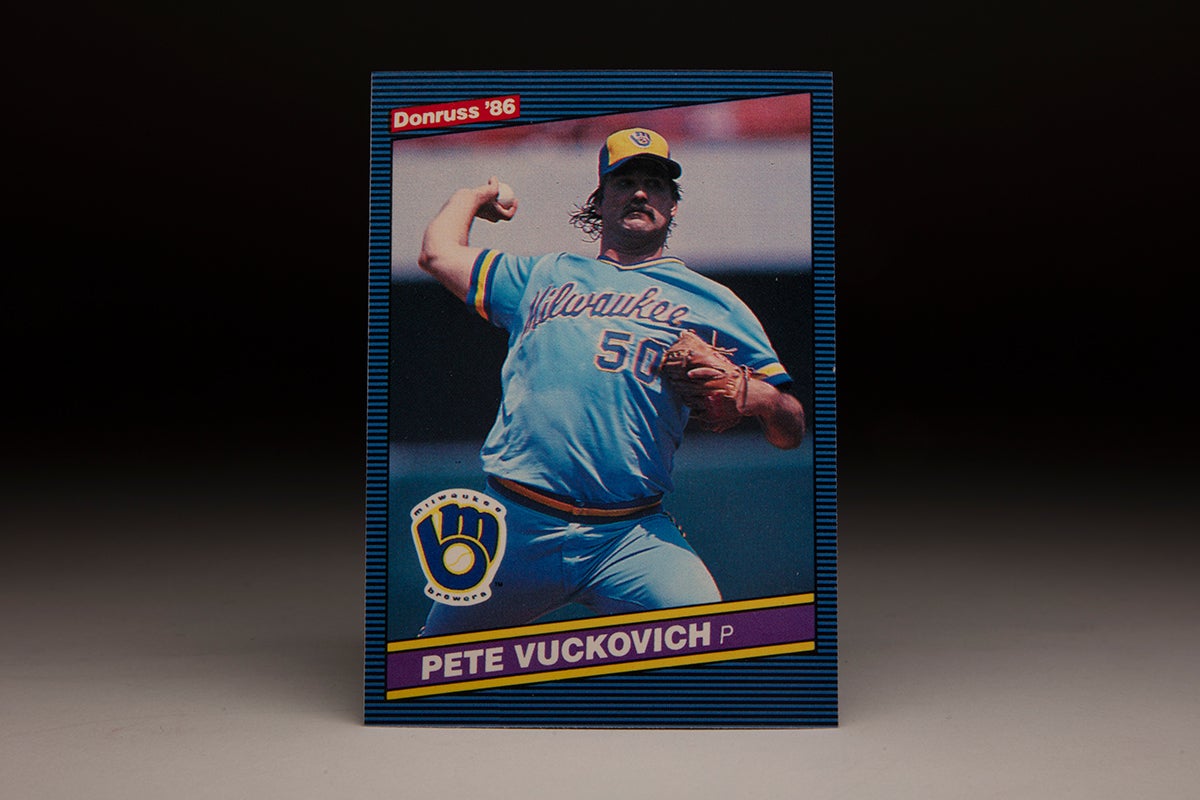Front of 1986 Donruss Pete Vuckovich card