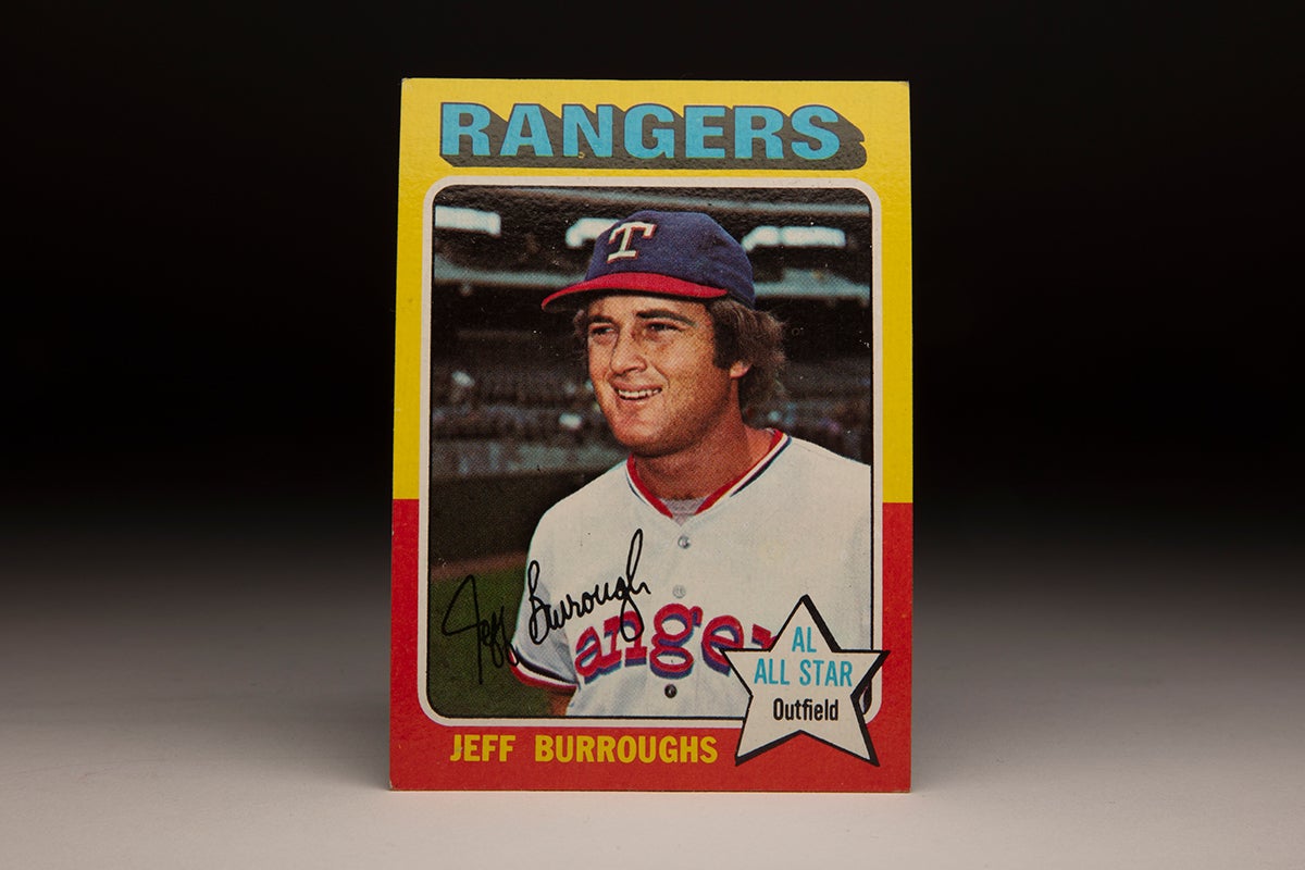 Front of 1975 Topps Jeff Burroughs baseball card