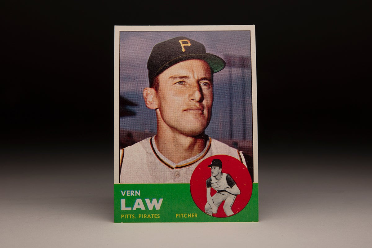 Front of 1963 Topps Vern Law card