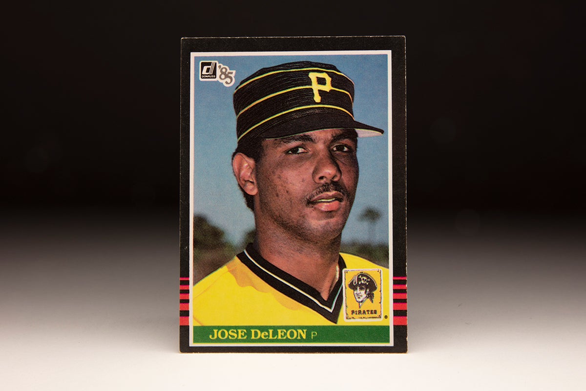 Front of 1985 Donruss José DeLeón card