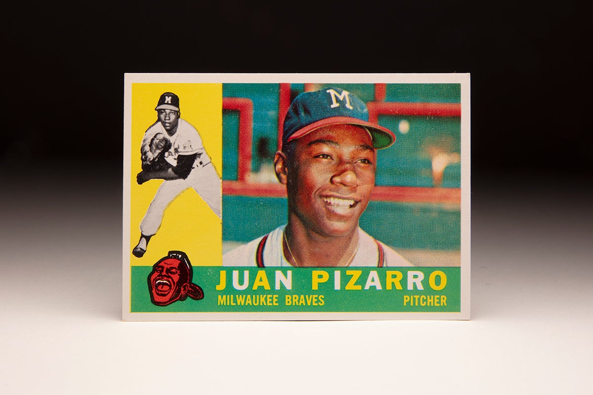 Front of 1960 Topps Juan Pizarro card