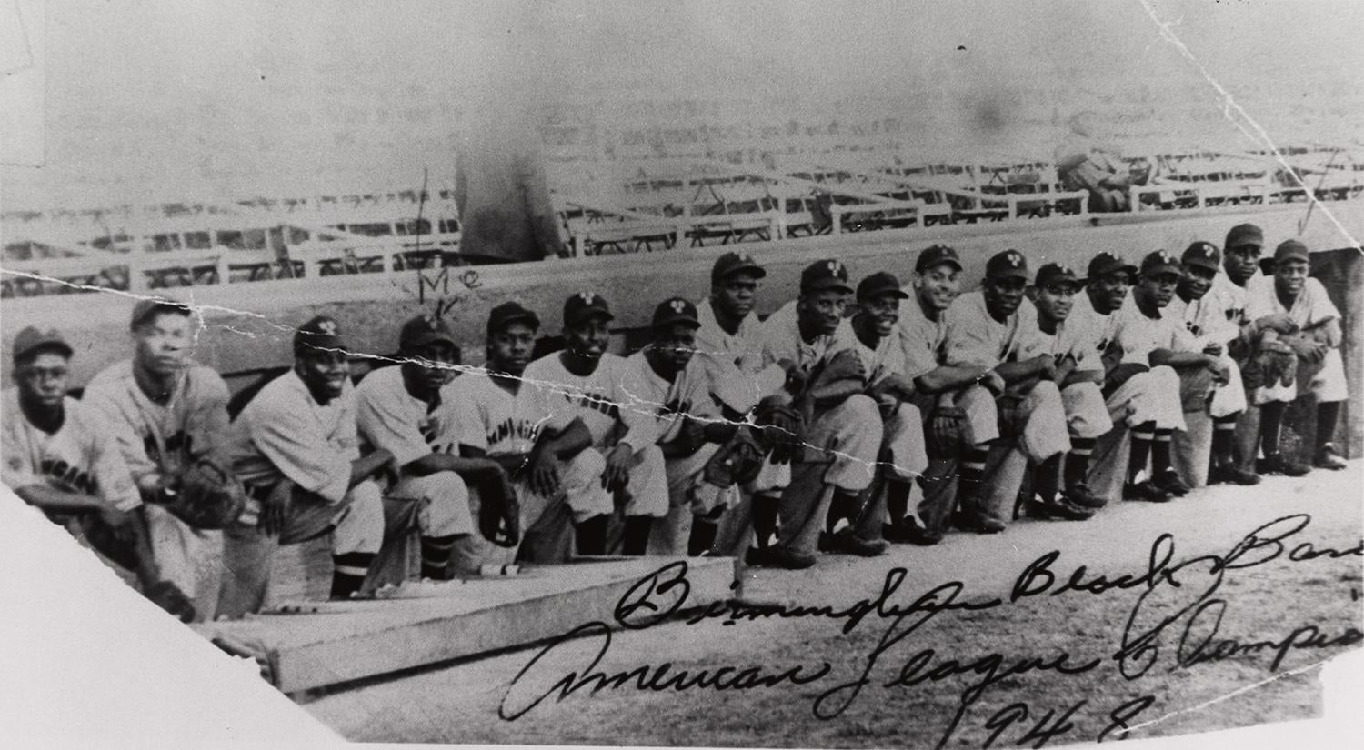 Willie Mays in 1948 Birmingham team photo